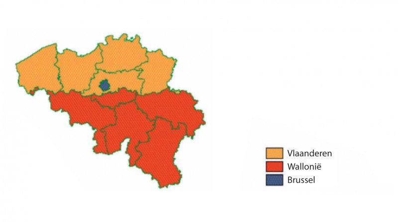 Landkaart van België