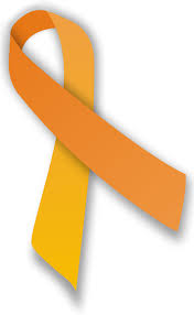 Oranje lint symbool zelfverwonding