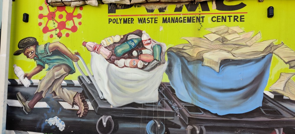 Stereotiepe voorstelling van een reclaimer, muurschildering, Newtown, 29 augustus 2019.