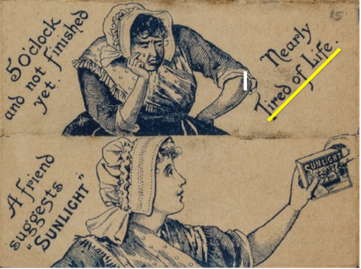 Reclame Sunlight zeep uit 1888