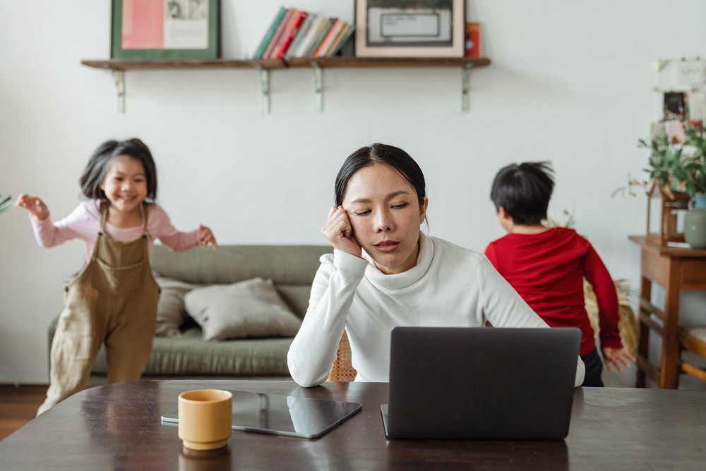 Uitgeputte ouders