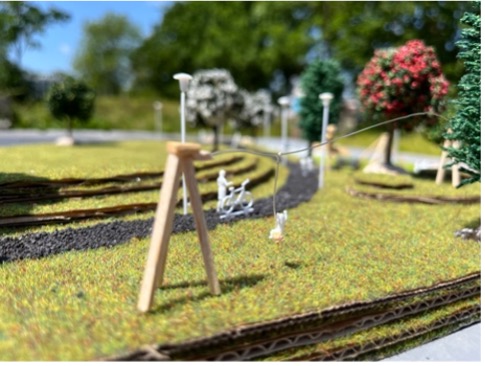 Kabelbaan vanop de maquette
