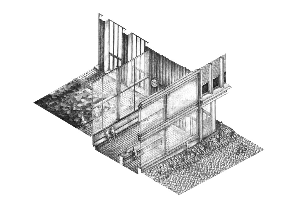 De glazen gevel van het Piscine Alfred Nakache in Parijs geeft zwemmers het gevoel dat ze op straat in het water plonsen.