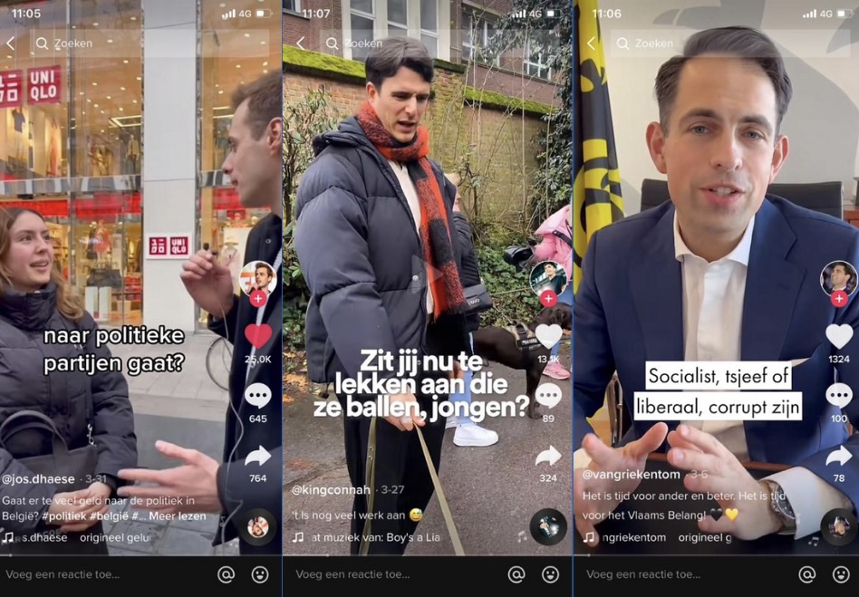 Een screenprint van de video's die getoond werden aan de bevraagde jongeren.