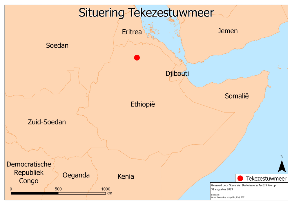 Situering Tekezestuwmeer