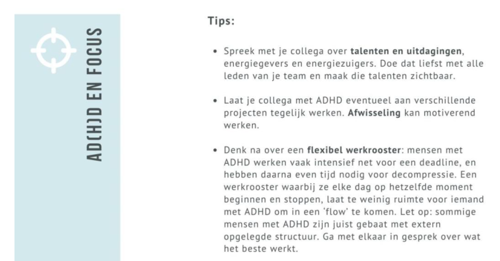 Passage uit brochure met tips voor werkgevers