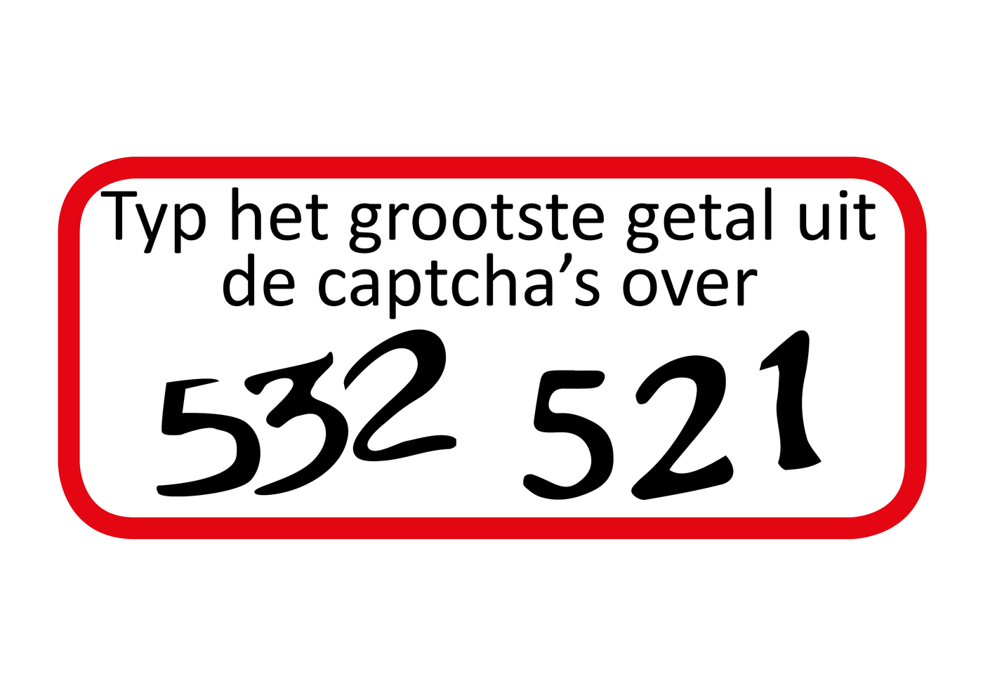 Captcha met cijfers