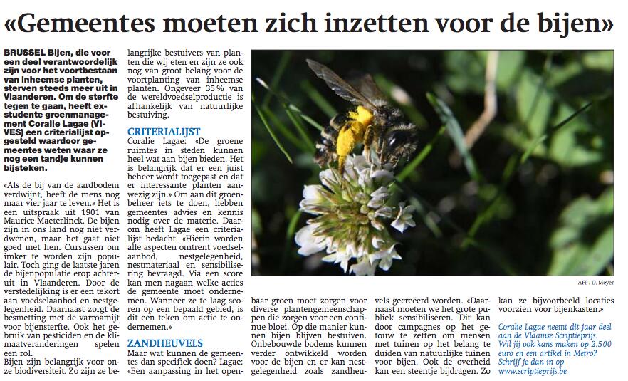Bijenartikel Metro