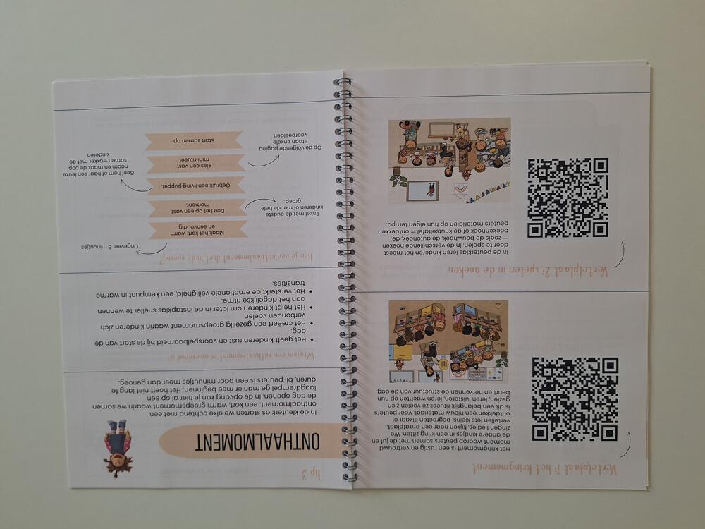 Voorbeeldpagina uit de opvangbundel.