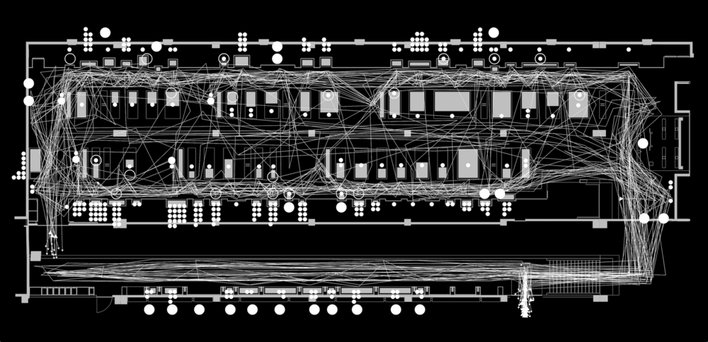 All collected data on a floorplan