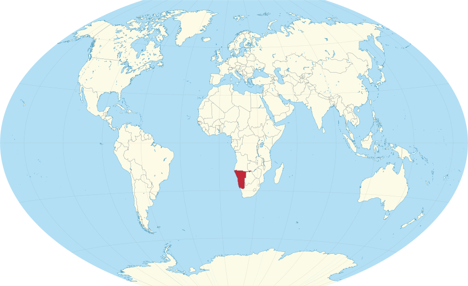 published | Wikimedia Commons | 4 mai 2011 | https://commons.wikimedia.org/wiki/File:Namibia_in_the_world_(W3)