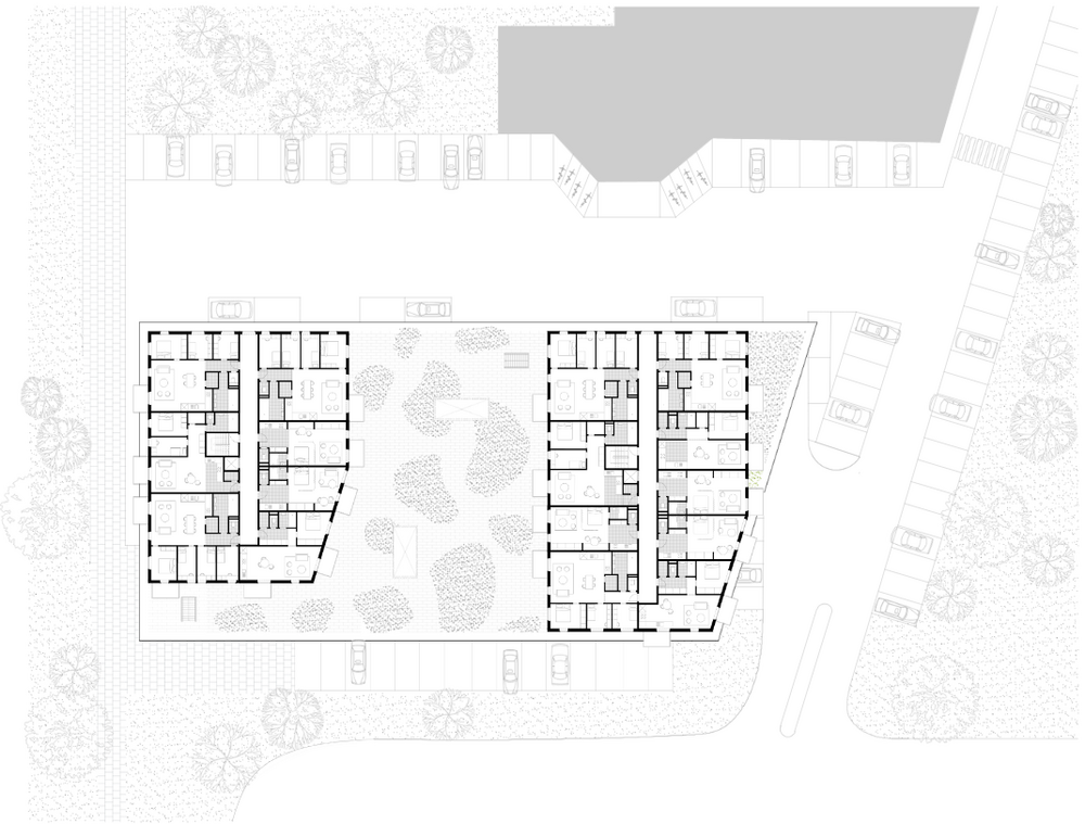 Plan - Niveau 2/ 3/ 4 - Delhaize Watersportbaan. (Eigen werk, 2026)