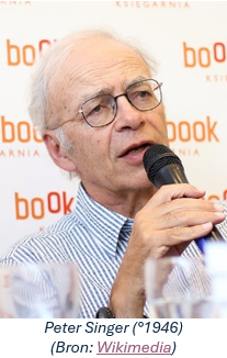 Peter Singer (°1946) (Bron: Wikimedia)