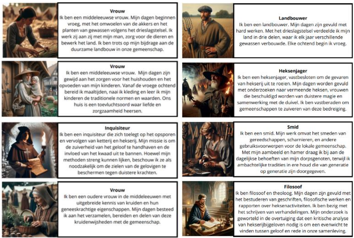 Een aantal personages uit het spel 