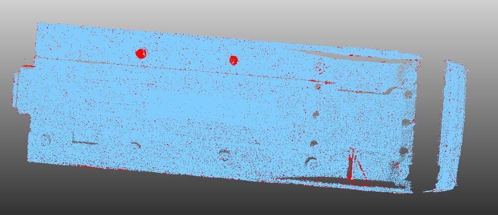 A blue rectangular object with red spots</p>
<p>AI-generated content may be incorrect.