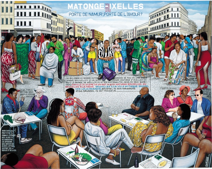 Porte de Namur! Porte de l’Amour?’ Mural by Cheri Samba
