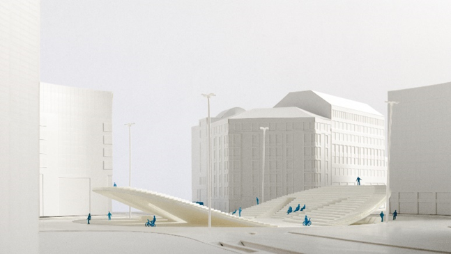 Figuur 1 - XDGA (Xaveer De Geyter Architects) ontwerp voor het Schumanplein (ca. 2010)