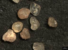 Rivierzand onder de microscoop