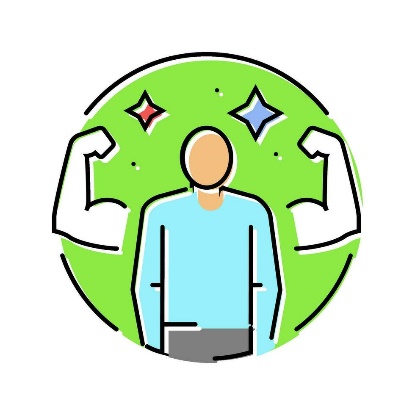zelf vertrouwen motivatie kleur icoon vector illustratie 35453507  Vectorkunst bij Vecteezy