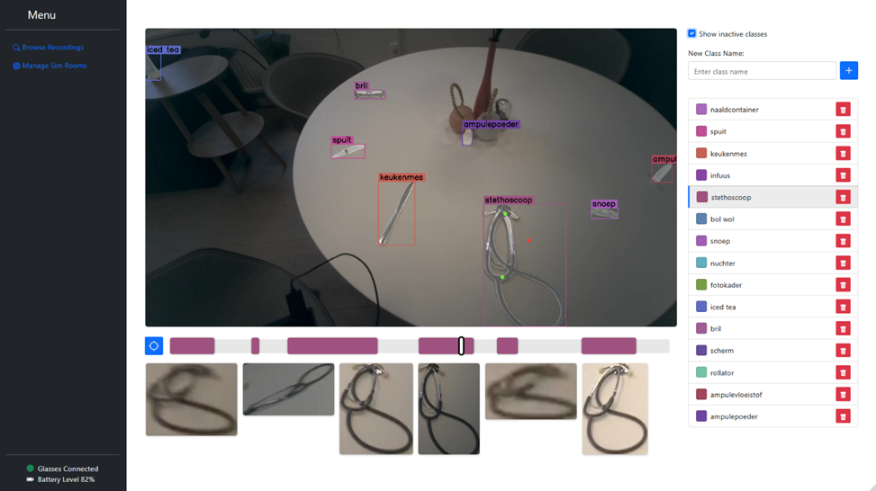 Screenshot van de labeling tool