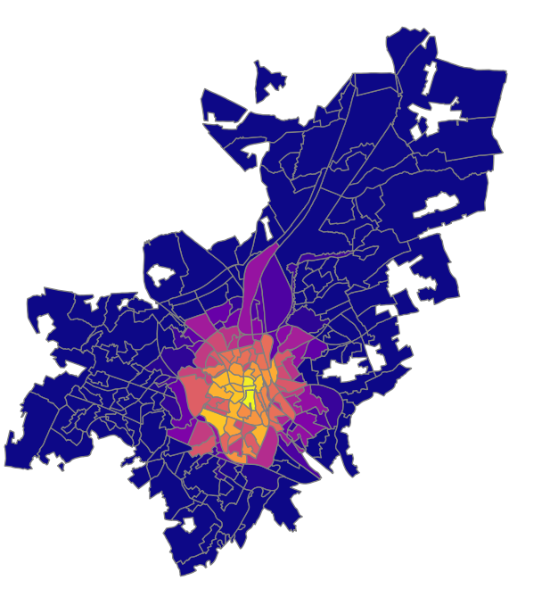 Hittekaart studentenkoten Gent